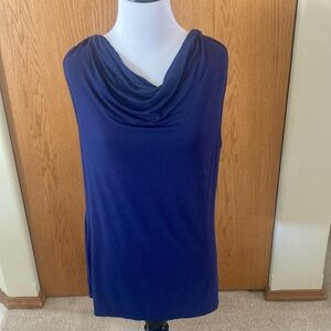 Elegant Blue Cowl Neck Top
